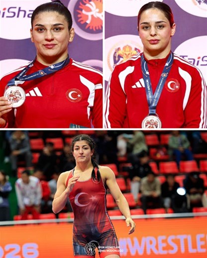 Güreşçilerimizden 3 bronz madalya! 