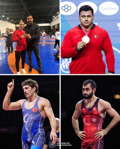 Güreşten 3 altın,1 bronz!