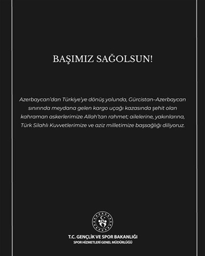 Başımız sağolsun!