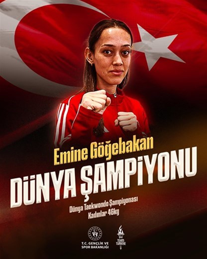 Emine, tekvandoda dünya şampiyonu!