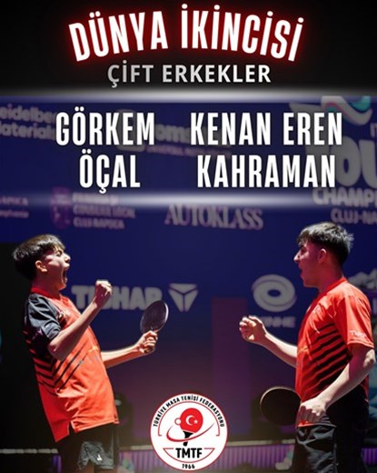 Masa tenisçilerimiz, çiftlerde dünya ikincisi! 