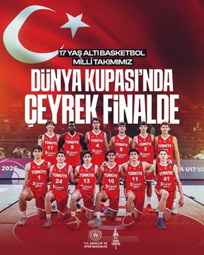 17 Yaş Altı Basketbol Milli Takımımız çeyrek finalde! 