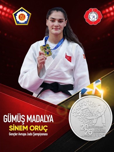 Judoda bir Avrupa ikinciliği de Sinem'den! 
