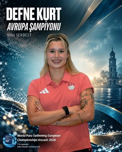 Defne, para yüzmede Avrupa şampiyonu! 