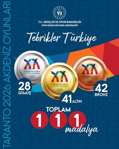 20’nci Akdeniz Oyunları’nı 111 madalyayla tamamladık!