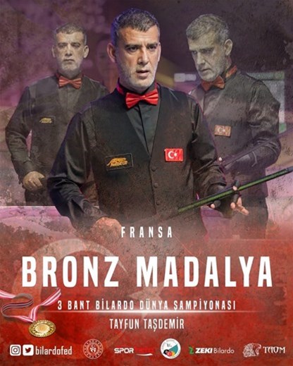  Tayfun'dan bilardoda bronz madalya! 