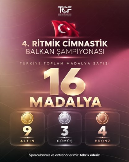 Ritmik cimnastikte 16 madalya! 