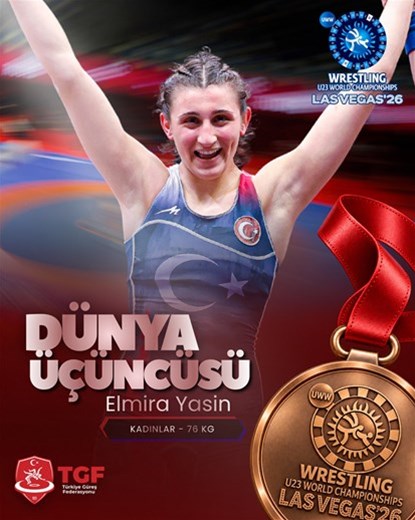 Güreşçimiz Elmira'dan dünya üçüncülüğü! 
