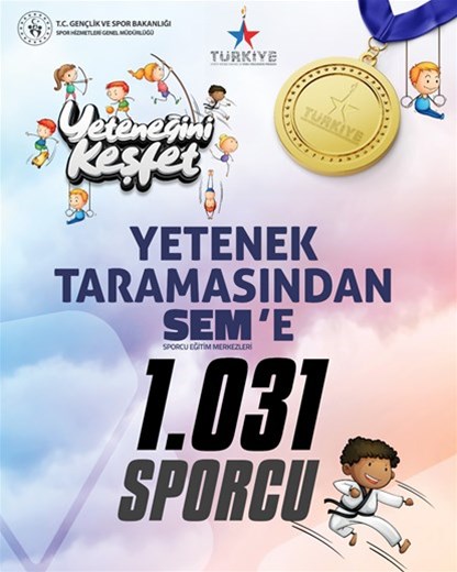 Yetenek taramasından SEM’e 1031 sporcu